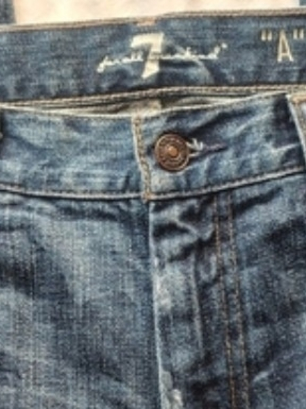7 For All Mankind "A" Pocket Men's Bootcut Medium Wash Jeans 34 x 32 NWOT - Picture 8 of 10